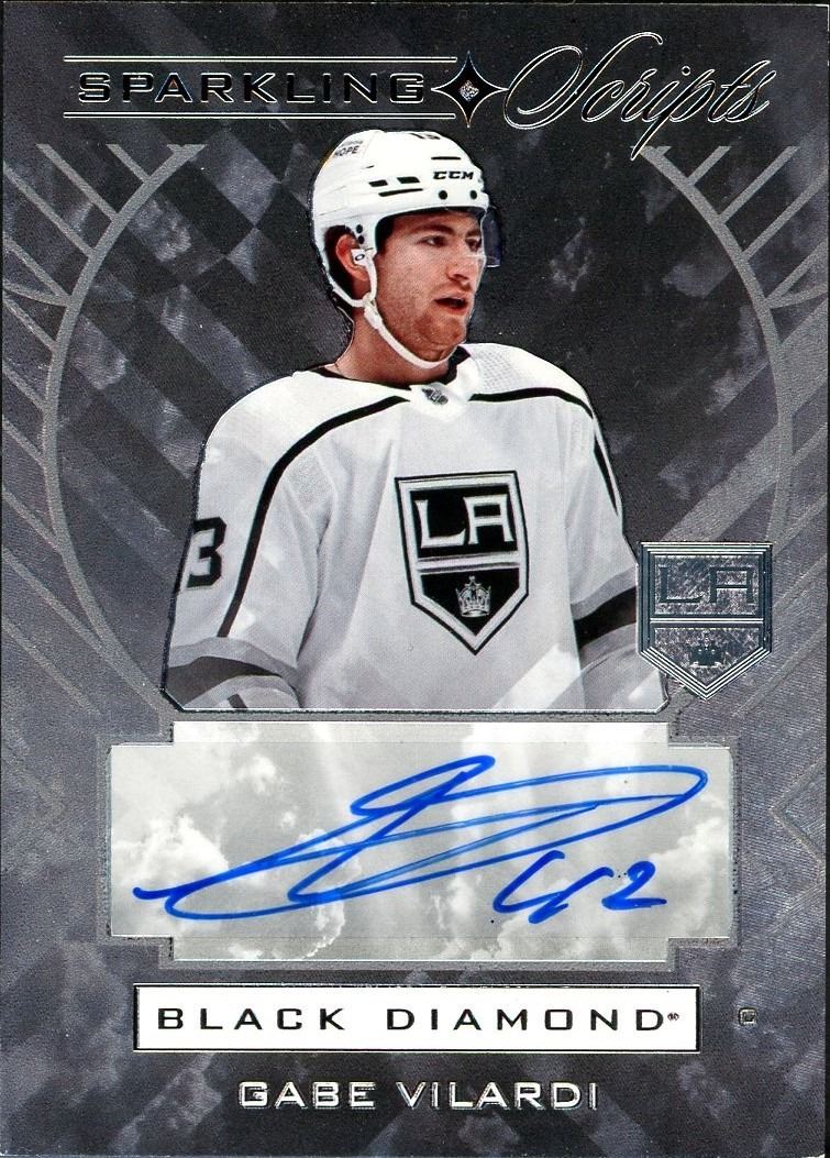 Black Diamond Script 2021 Upper Deck Black Diamond Sparkling Scripts Gabe Vilardi