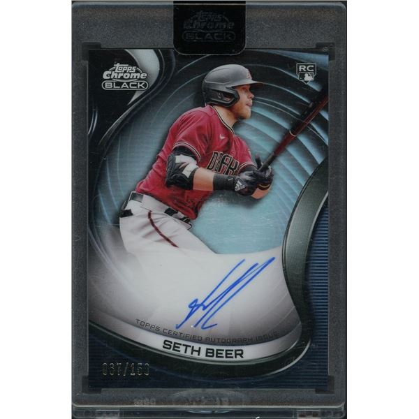 2022 Topps Chrome Black Seth Beer autograph #67/150