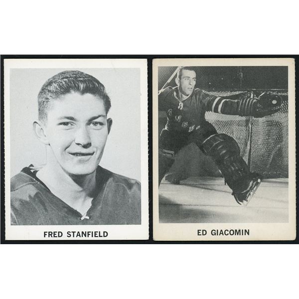 Lot of 2 x 1965-66 Coca Cola Hockey Singles (Giacomin RC)
