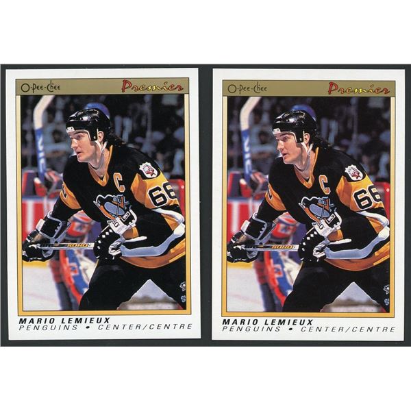 Lot of 2 x 1990-91 OPC Premier #63 Mario Lemiuex (NM+)