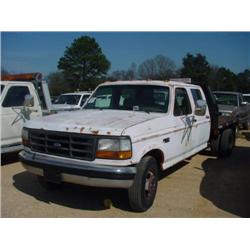 1992 FORD F350 CREWCAB FLATBED