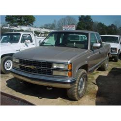 1993 CHEVROLET 1500 4X4 EXTENDED CAB PICKUP