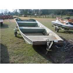 MONARK 14' ALUM BOAT W/S/A TRAILER