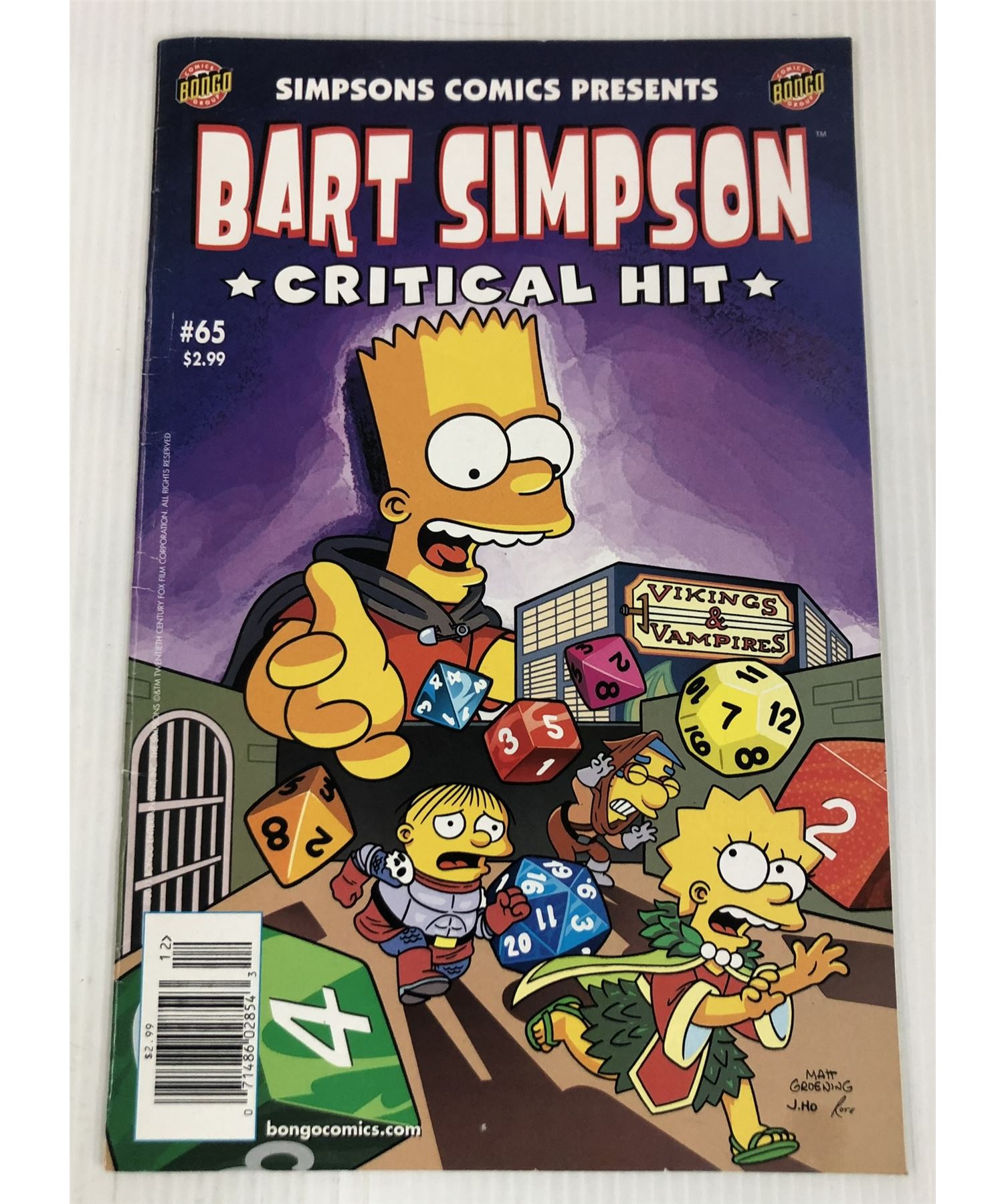 Bongo Comics Bart Simpson Critical Hit Comic No. 65