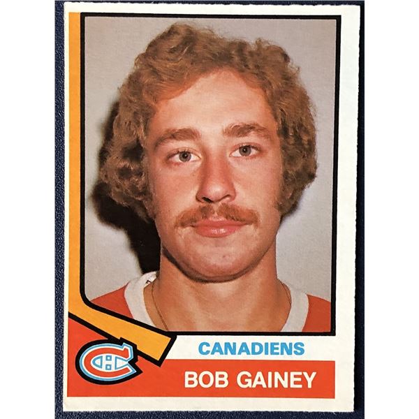 1974-75 O-PEE-CHEE BOB GAINEY (HOF) ROOKIE CARD