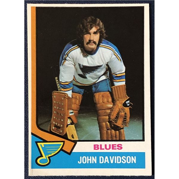 1974-75 O-PEE-CHEE JOHN DAVIDSON ROOKIE CARD
