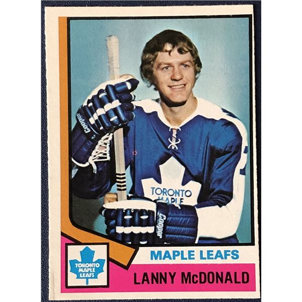 1974-75 O-PEE-CHEE LANNY McDONALD (HOF) ROOKIE CARD