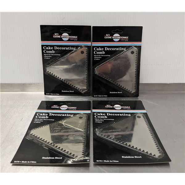 Cake Decorating Combs - Lot of 4 &Front B