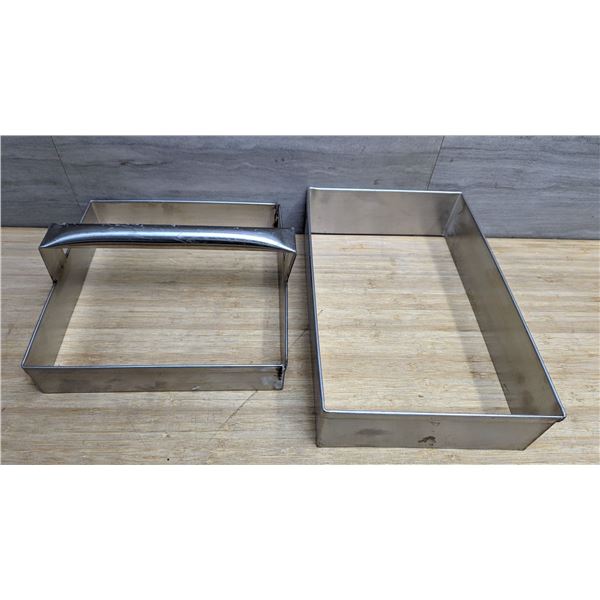 Stainless Bakery Cutters - Lot of 2 &L-16/Front MC1