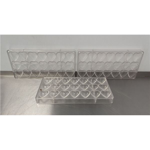 Heart Chocolate Molds - Lot of 3 &L2-16/Front D