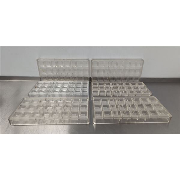 Square Chocolate Molds - Lot of 6 &L2-17/Front C