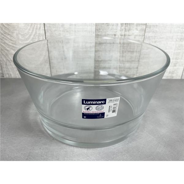 9.75" Unisson 140oz Heavy Stackable Glass Bowls - Lot of 6