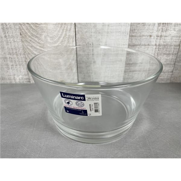 7.75" Unisson 74oz Heavy Stackable Glass Bowls - Lot of 6  &L4863/