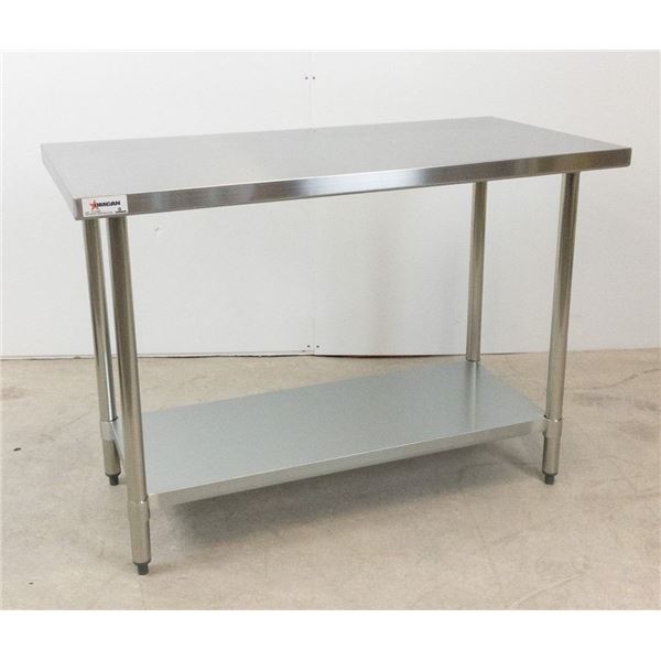 24" x 48" Stainless Steel Work Table, Omcan 22066 &MR5-1