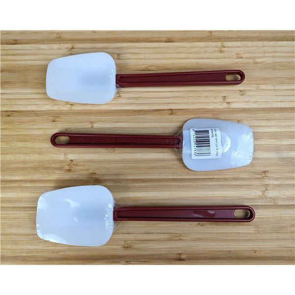 10" High Temperature Silicone Spoonulas, Omcan 80077 - Lot of 3 &L2-CR-2