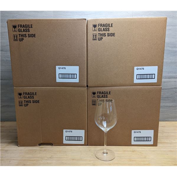Bellevue 16oz Tulip Wine Glasses, Q1476 - Lot of 24 (4 Cases) &ML2-2