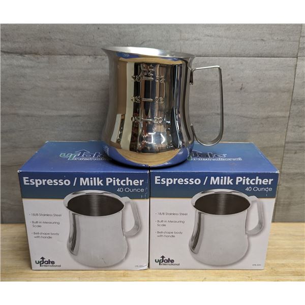 40oz Espresso/Milk Pitchers - Lot of 2 &Front B