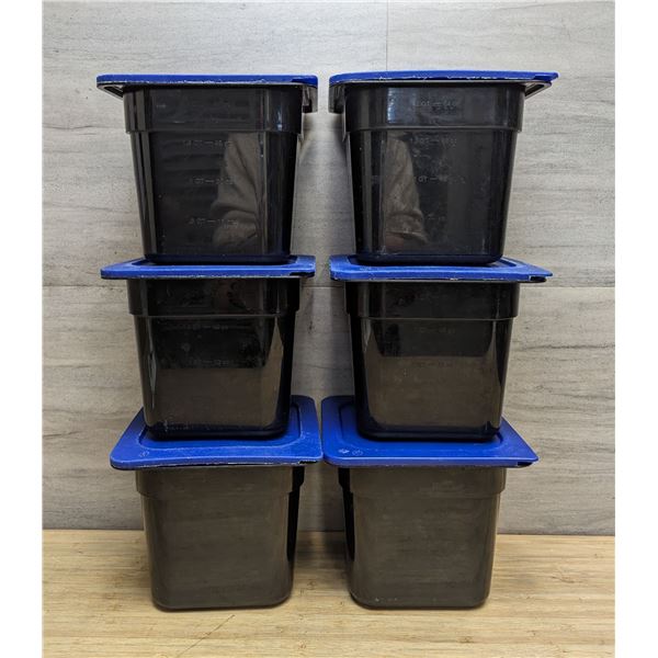 1/6 Size Inserts with Lids - Lot of 6 (12 Pieces) &RBD4-2