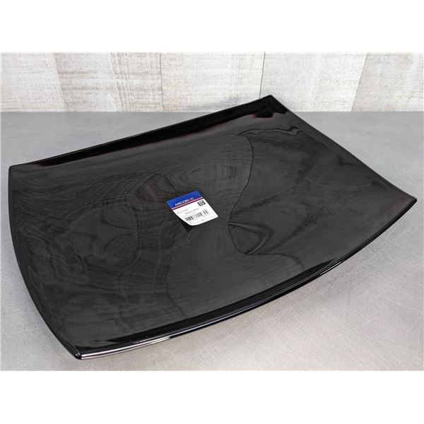 Opal Delice 13.75" x 10" Black Platters, Arcoroc E7837 - Lot of 12 &R1-2