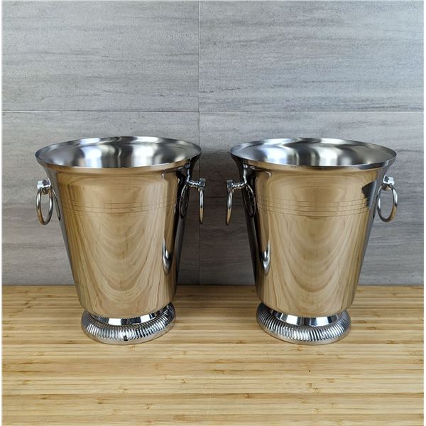 Stainless Champagne Buckets - Lot of 2 &JR 7895/ L7L-2