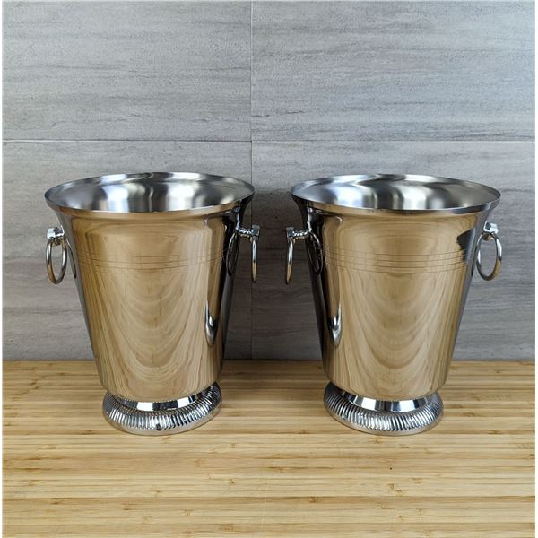 Stainless Champagne Buckets - Lot of 2