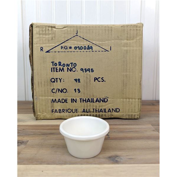 2oz Bone Smooth Melamine Ramekins - Lot of 72 &JR 9395/L11-4