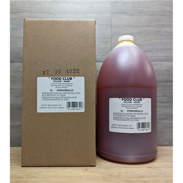 Food Club Yellow Food Color Preparation, 4L &L11-4