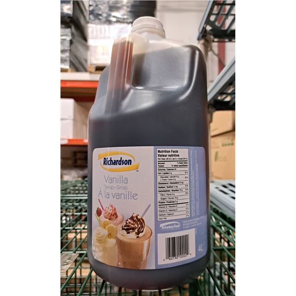 Richardson Vanilla Syrup 4L &EC3