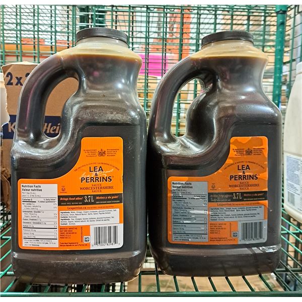 Lea & Perrins Worcestershire Sauce 3.7L - Lot of 2 &EC3