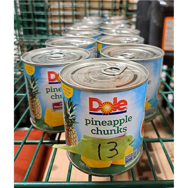 Dole Pineapple Chunks 398mL - Lot of 13 &EC3