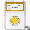 Image 1 : 1900 $5 Gold Half Eagle PGA MS64
