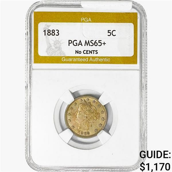 1883 Liberty Victory Nickel PGA MS65+ NO CENTS