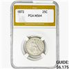 Image 1 : 1872 Seated Liberty Quarter PGA MS64