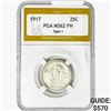 Image 1 : 1917 Standing Liberty Quarter PGA MS62 FH Type 1