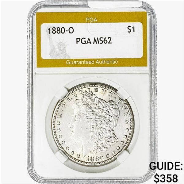 1880-O Morgan Silver Dollar PGA MS62