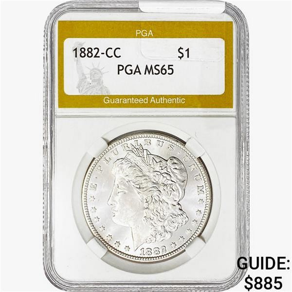 1882-CC Morgan Silver Dollar PGA MS65