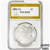 Image 1 : 1882-CC Morgan Silver Dollar PGA MS65