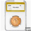 1828 Coronet Head Large Cent PGA MS61