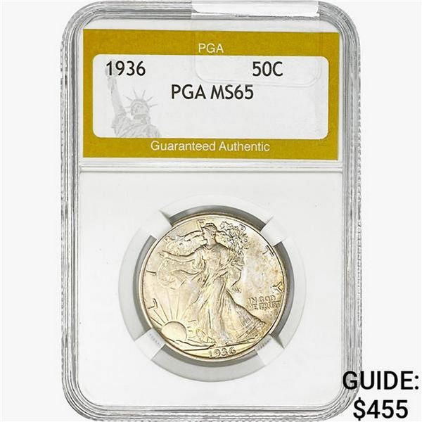 1936 Walking Liberty Half Dollar PGA MS65