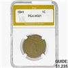 1841 Braided Hair Large Cent PGA MS61