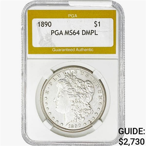 1890 Morgan Silver Dollar PGA MS64 DMPL