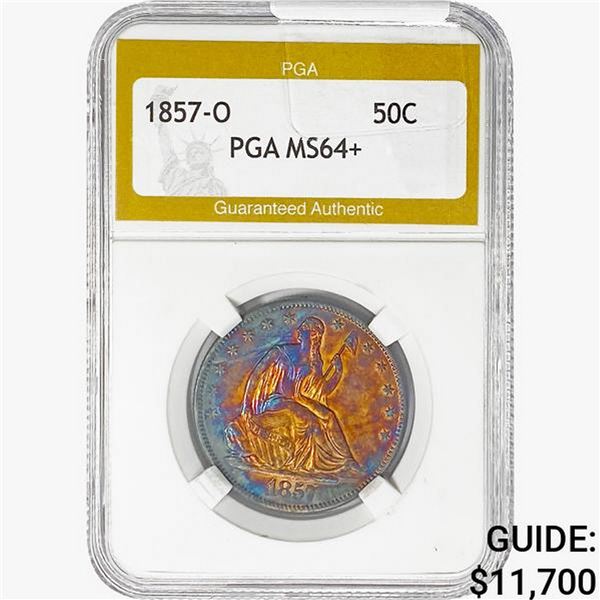 1857-O Seated Liberty Half Dollar PGA MS64+