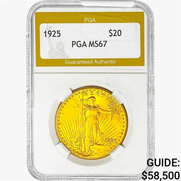1925 $20 Gold Double Eagle PGA MS67