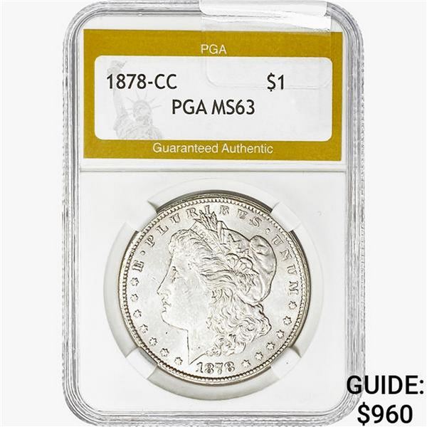 1878-CC Morgan Silver Dollar PGA MS63