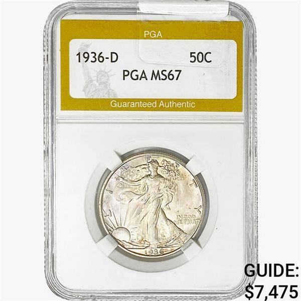 1936-D Walking Liberty Half Dollar PGA MS67