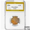 Image 1 : 1828 Classic Head Half Cent PGA MS64+ 13 Stars