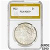 Image 1 : 1922 Silver Peace Dollar PGA MS65+