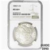 Image 1 : 1880-S Morgan Silver Dollar NGC MS66+