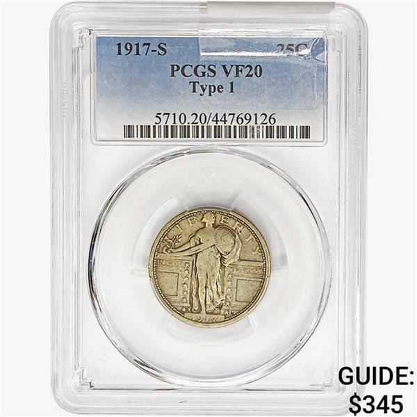 1917-S Standing Liberty Quarter PCGS VF20 Type 1