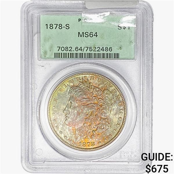 1878-S Morgan Silver Dollar PCGS MS64